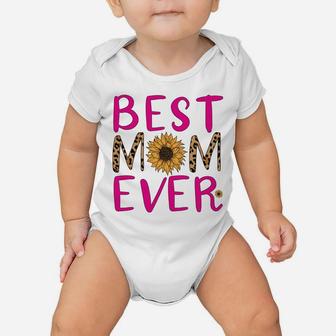 Best Mom Ever Sunflower Floral For The Best Mom In The World Sweatshirt Baby Onesie | Crazezy DE