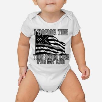 Corrections Officer Mom Dad Father Mother Flag Gift Baby Onesie | Crazezy UK