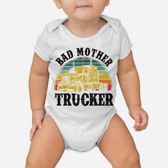 Funny Bad Mother Trucker Gift For Men Women Truck Driver Gag Baby Onesie | Crazezy CA
