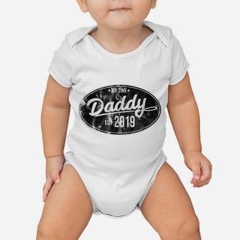 Mens First Time Dad Est 2019 | Daddy To Be New Father Gift Baby Onesie | Crazezy