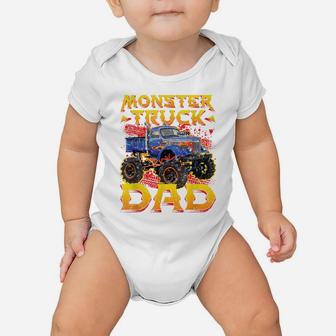 Mens Monster Truck Party Jam Rally Daddy Monster Truck Dad Baby Onesie | Crazezy