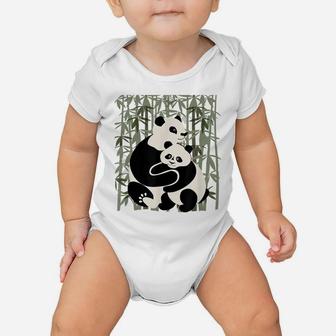 Mom, Dad And Baby Panda Bear Gift T Shirt, Family Panda Wear Baby Onesie | Crazezy