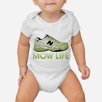 Mow Life Grass Cutting Lawn Mowing Dad Life Baby Onesie | Crazezy UK