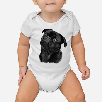 Pug Shirt For Dog Mom Dad Gift Funny Cute Black Pug Baby Onesie | Crazezy AU
