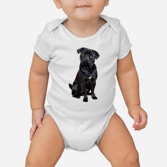 Pug Shirt For Dog Mom Dad Gift Idea Funny Cute Black Pug Baby Onesie | Crazezy AU