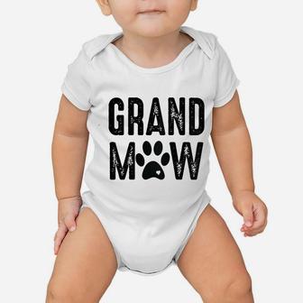 Womens Grand Maw Funny Best Grandma Dog Lover Grandmaw Cute Gift Raglan Baseball Tee Baby Onesie | Crazezy