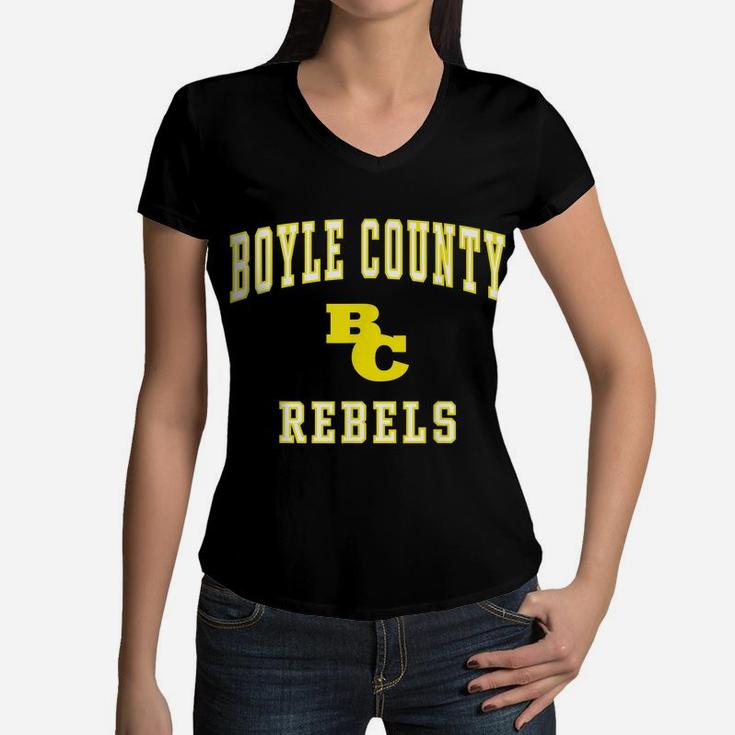 Boyle County High School Rebels  C1 Women V-Neck T-Shirt