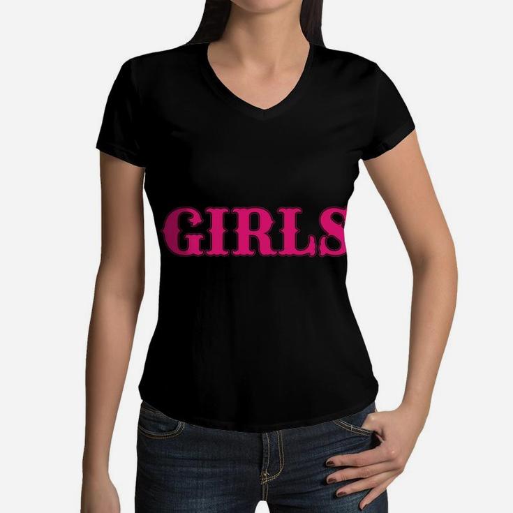 Female Truck Driver Funny Girl Trucker Women V-Neck T-Shirt