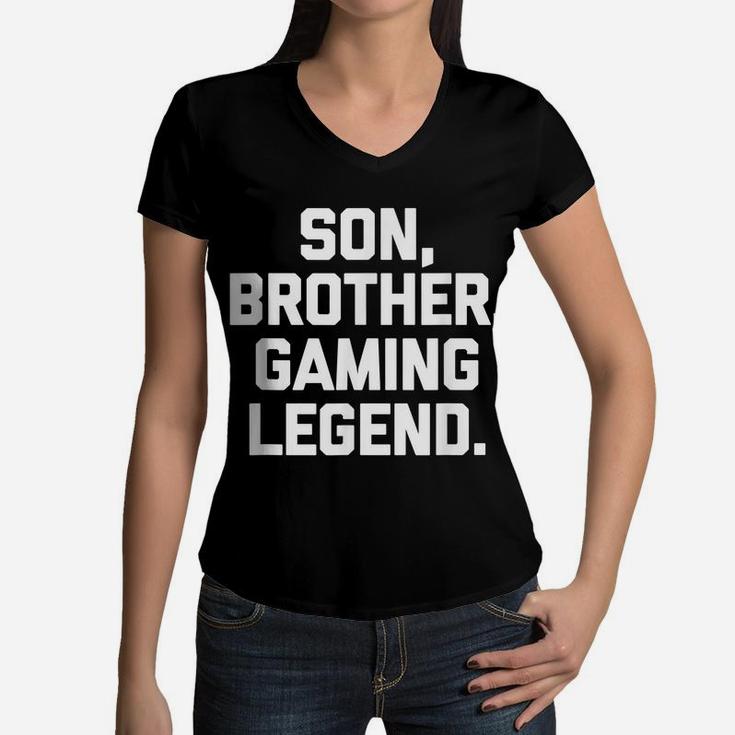 Funny Gaming Gifts For Teen Boys Teenage Video Game Gamer Women V-Neck T-Shirt