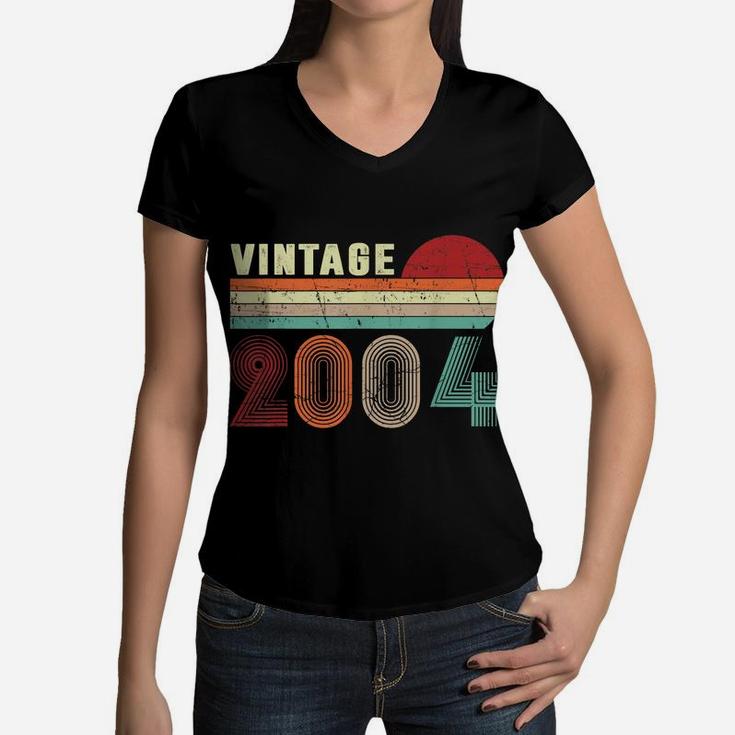 Vintage 2004 Funny 16 Years Old Boys And Girls 16Th Birthday Women V-Neck T-Shirt