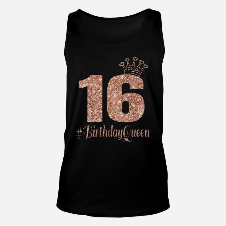16Th Birthday Gift Teen Sweet Sixteen 16 Rose Colored Sweatshirt Unisex Tank Top