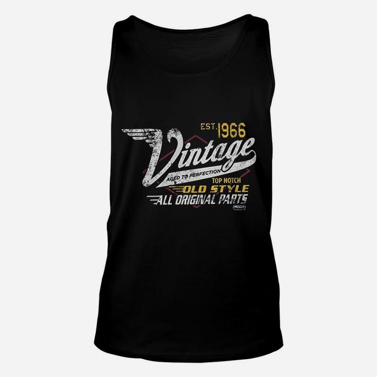 55th Birthday Gift Vintage 1966 Aged To Perfection Vintage Racing Unisex Tank Top