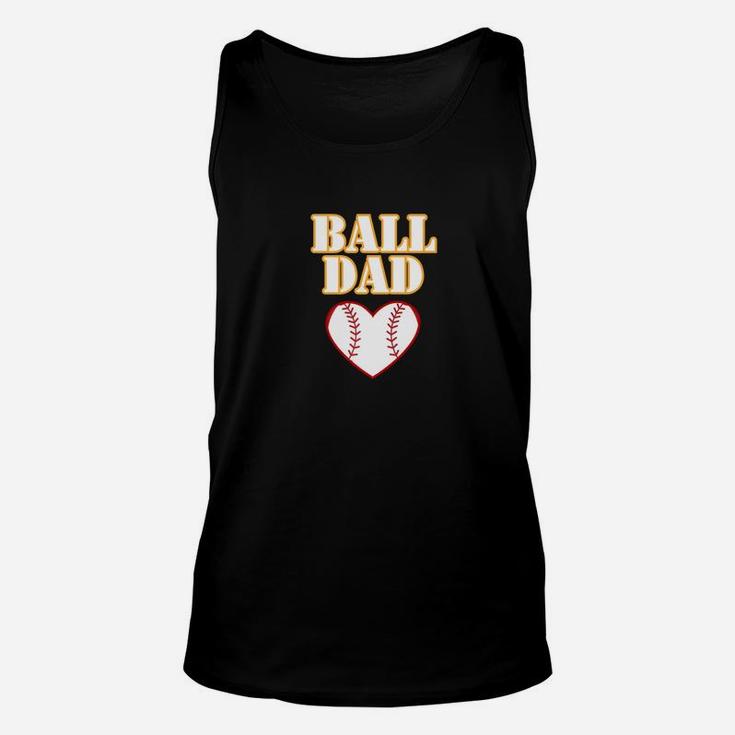 Ball Dad Love Softball Baseball Shirt Fathers Day Gifts Unisex Tank Top