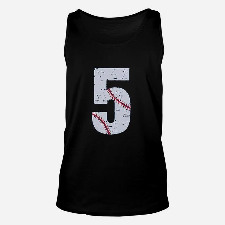 Baseball 5th Birthday Gift For Five Year Old Unisex Tank Top