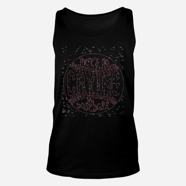 Baseball Mom There Is No Crying In Baseball Unisex Tank Top