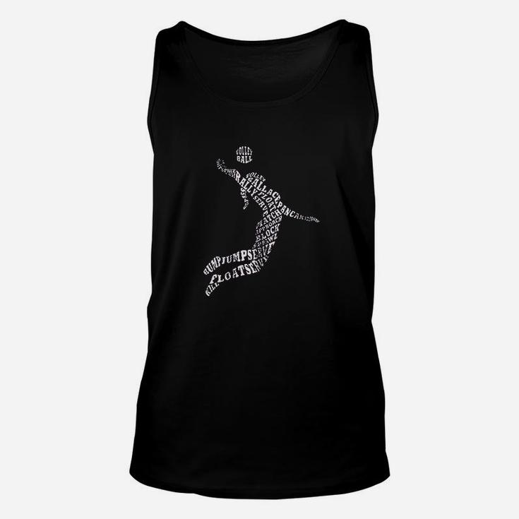 Big Girls' Volleyball Player Typography Unisex Tank Top