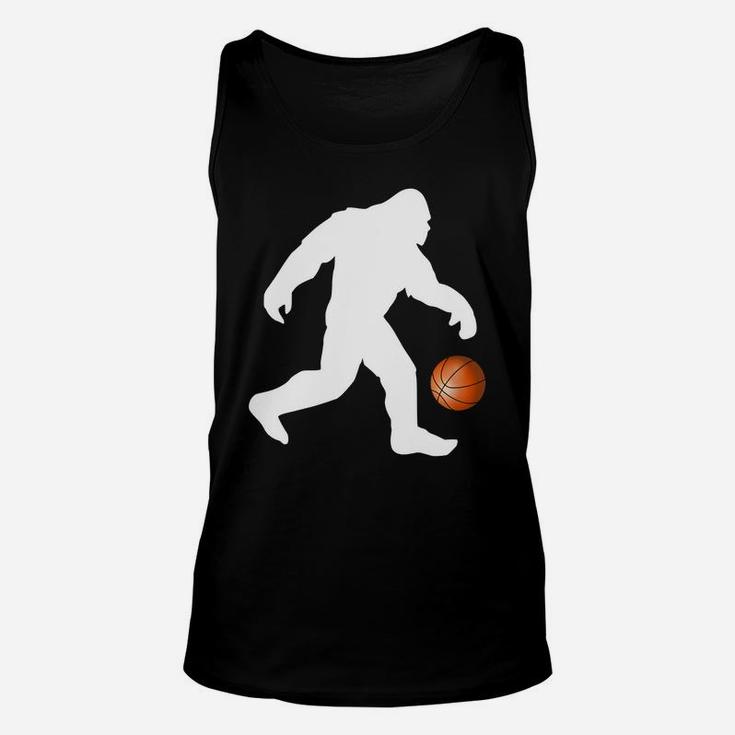 Bigfoot Playing Basketball Shirt, Funny Novelty Tee Unisex Tank Top