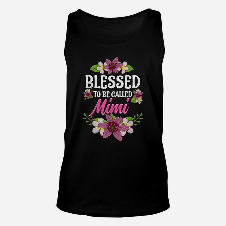 Blessed To Be Called Mimi Shirt Thanksgiving Christmas Unisex Tank Top