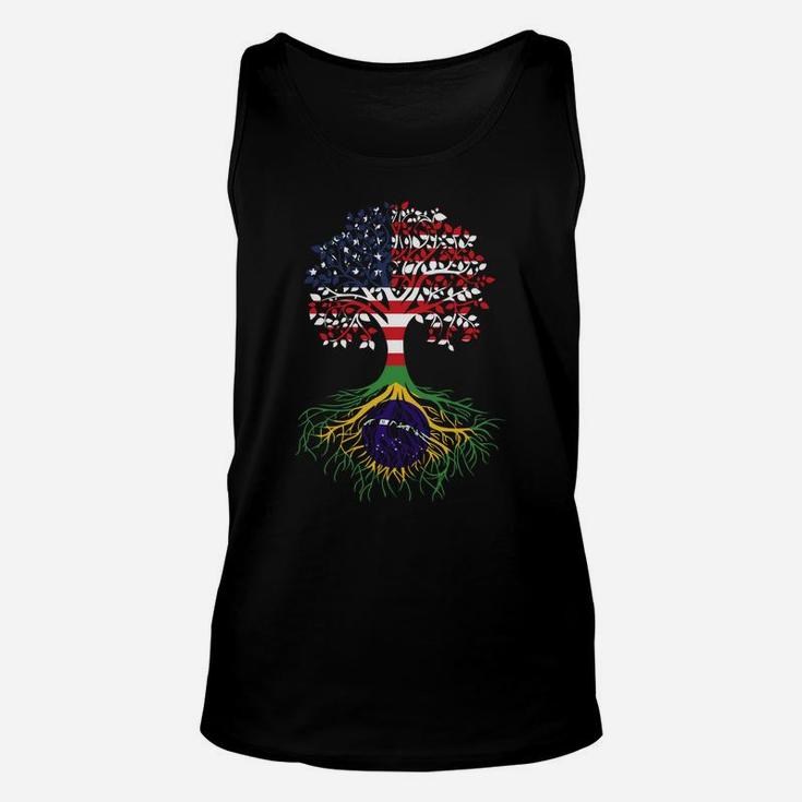 Brazilian Roots American Grown Tree Flag Sweatshirt Unisex Tank Top