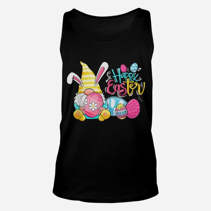 Bunny Gnome Rabbit Eggs Hunting Happy Easter Day Funny Unisex Tank Top