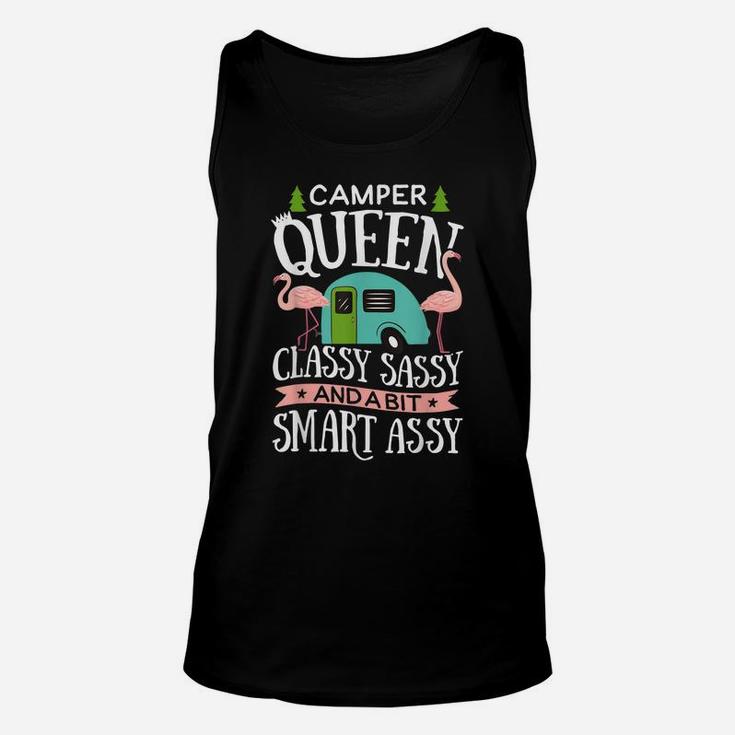 Camper Queen Classy Sassy Smart Assy T Shirt Camping RV Gift Unisex Tank Top
