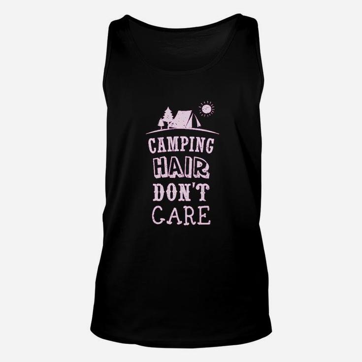 Camping Hair Dont Care Funny Camping Gift Unisex Tank Top