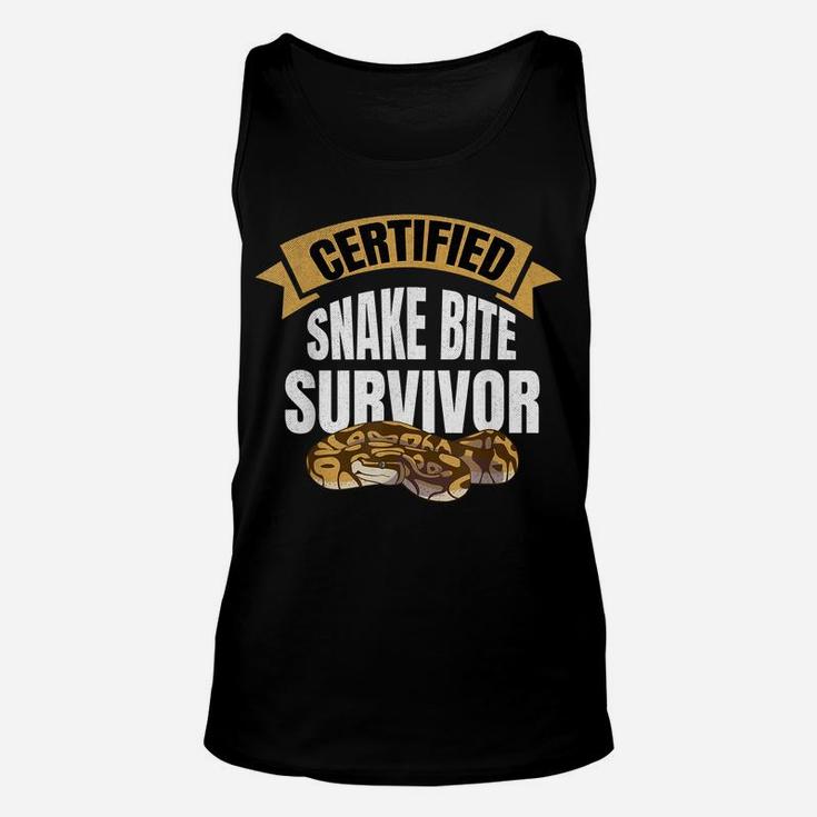 Certified Snake Bite Survivor | Funny Get Well Soon Gift Unisex Tank Top