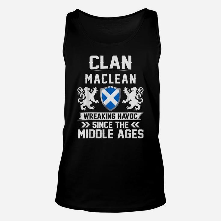 Clan MACLEAN Scottish Family Scotland Mothers Day Fathers Unisex Tank Top