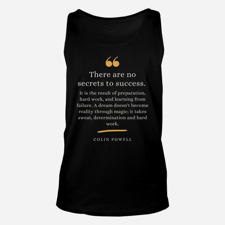 Colin Powell Leadership Quote Secrets To Success Unisex Tank Top
