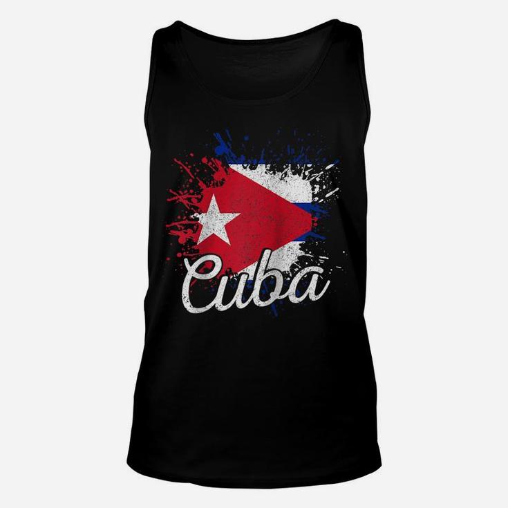 Cuba Patriotic Cuban Pride Flag Patriotic Cuba Raglan Baseball Tee Unisex Tank Top