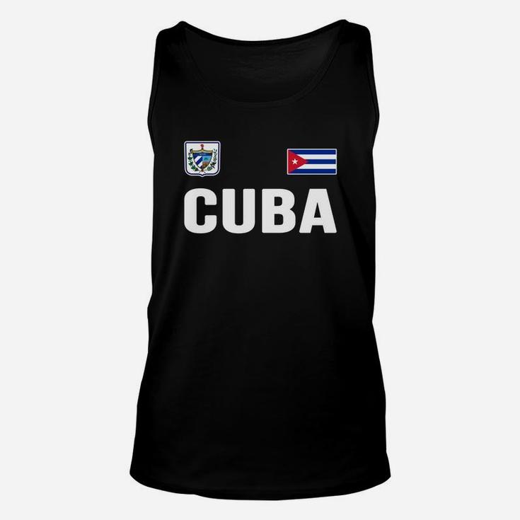 Cuba T-shirt Cuban Flag Tee Retro Soccer Jersey Style Unisex Tank Top