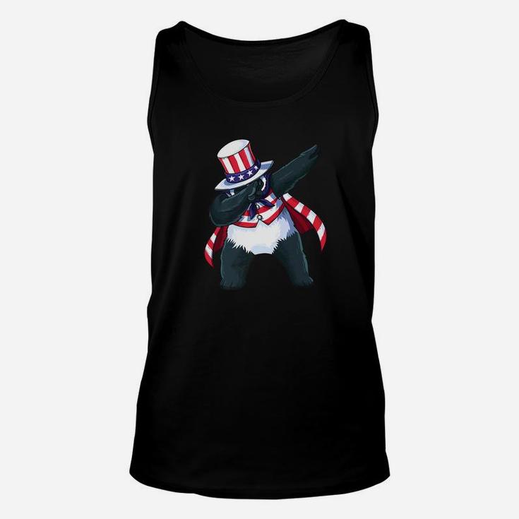 Dabbing Uncle Sam Panda Shirt Dab Dance 4th Of July Unisex Tank Top