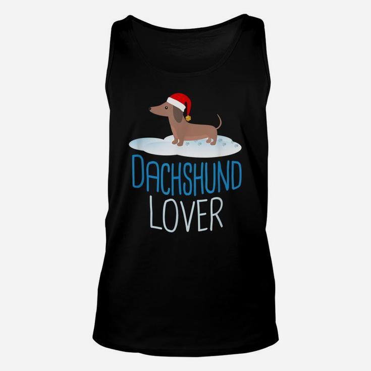 Dachshund Lover Christmas  Holidays Weiner Dog Tee Unisex Tank Top