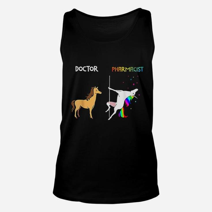 Doctor Vs Pharmacist Unicorn Dancing Nurse Day Unisex Tank Top