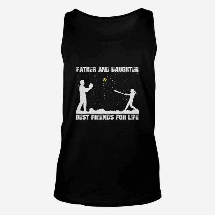 Father And Daughter Best Friends For Life Softball Unisex Tank Top