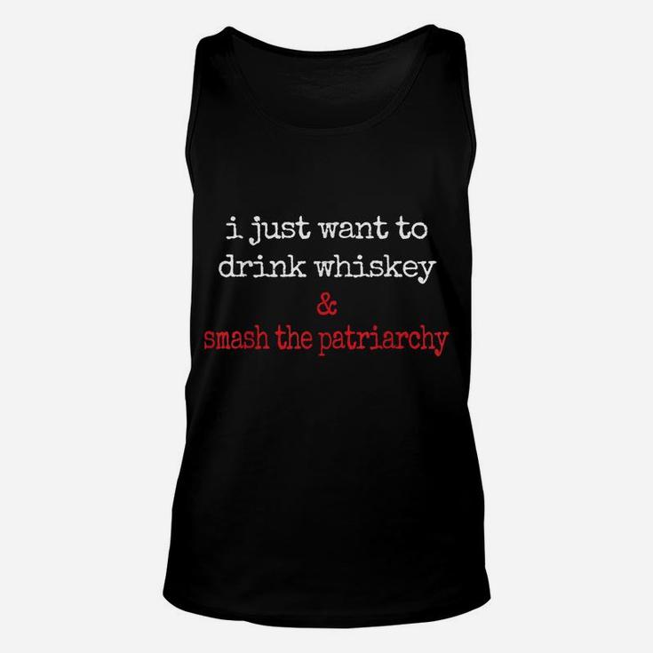 Feminist Scotch Lover Drink Whiskey Smash The Patriarchy Unisex Tank Top