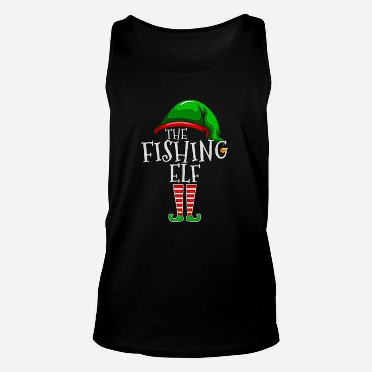 Fishing Elf Family Matching Group Christmas Gift Dad Unisex Tank Top