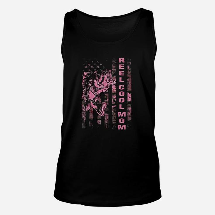 Fishing Mom Pink Camouflage Usa Flag Mothers Day Unisex Tank Top