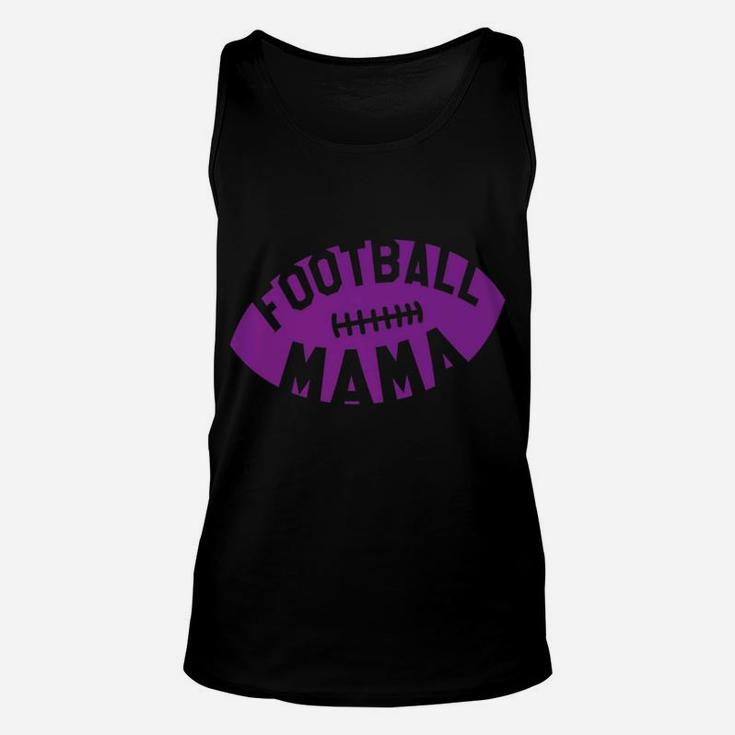 Football Mama Purple Helmet Retro Mom Gift Unisex Tank Top