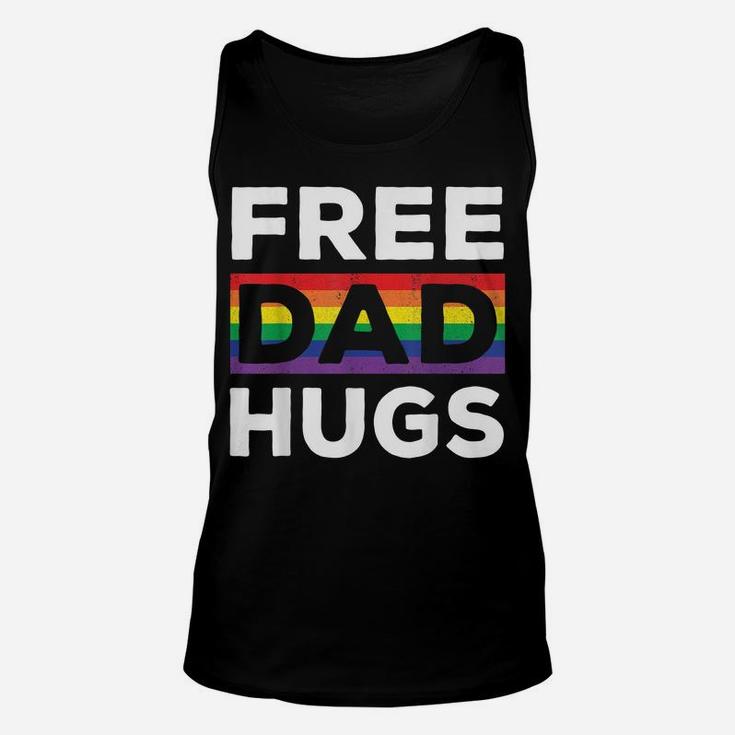 Free Dad Hugs Rainbow Lgbt Pride Fathers Day Gift Unisex Tank Top