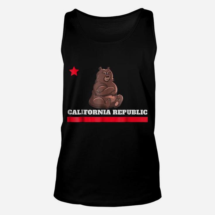 Funny California Republic State Flag Novelty Gift T Shirt Unisex Tank Top
