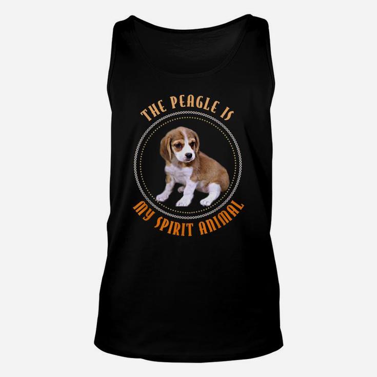 Funny Cute "Peagle Is My Spirit Animal" Picture Quote Tshirt Unisex Tank Top