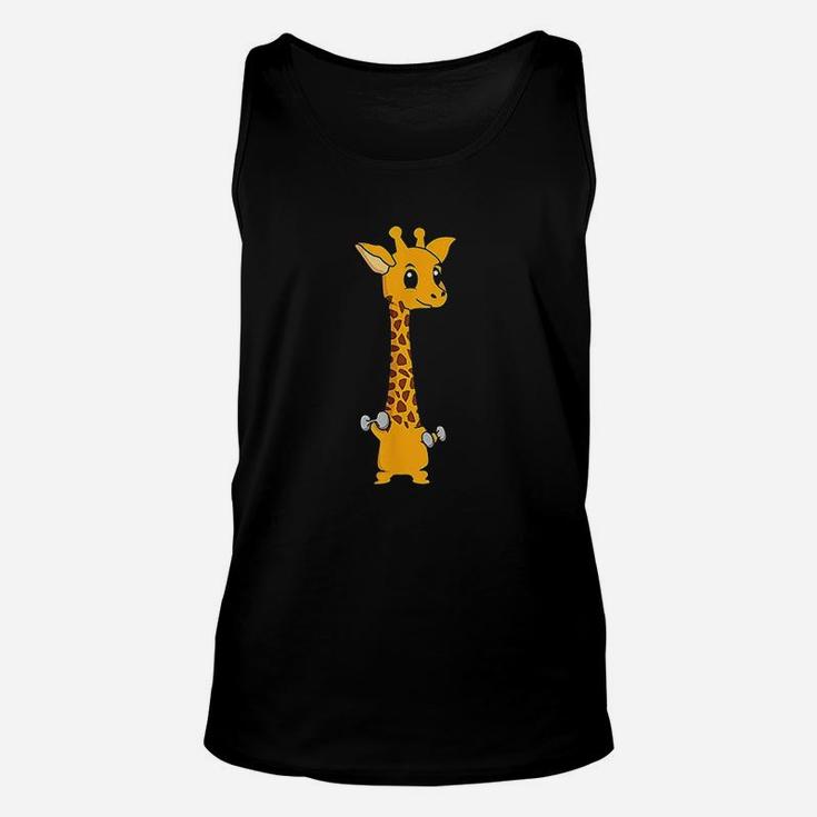 Funny Giraffe Camelopard Lifting Gym Motivation Unisex Tank Top