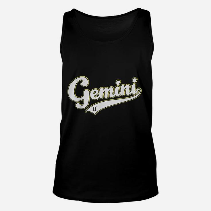 Gemini Zodiac Sign May June Birthday Astrology Gift Baseball Unisex Tank Top