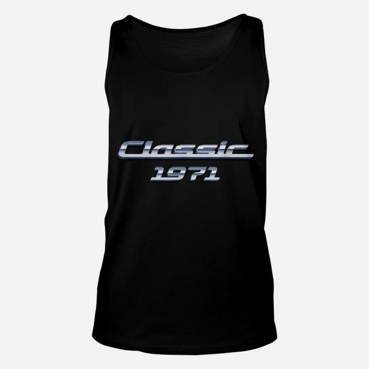 Gift For 49 Year Old Vintage Classic Car 1971 49Th Birthday Unisex Tank Top