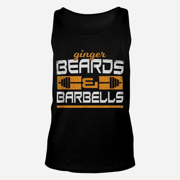 Ginger Beards And Barbells Gym T Shirt Beard Sayings Fitness Unisex Tank Top