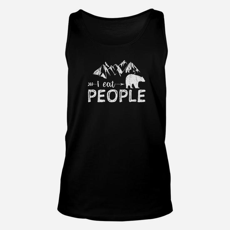 I Eat People Bear Hiking Camping Lover Hiker Outdoors Unisex Tank Top