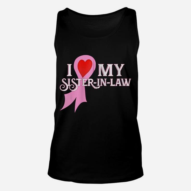 I Heartsupport My Sister In Law - Pink Ribbon Zip Hoodie Unisex Tank Top