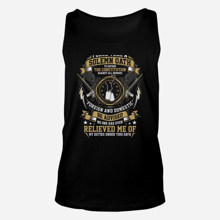 I Once Took A Solemn Oath To Defend A Constitution Veteran Unisex Tank Top