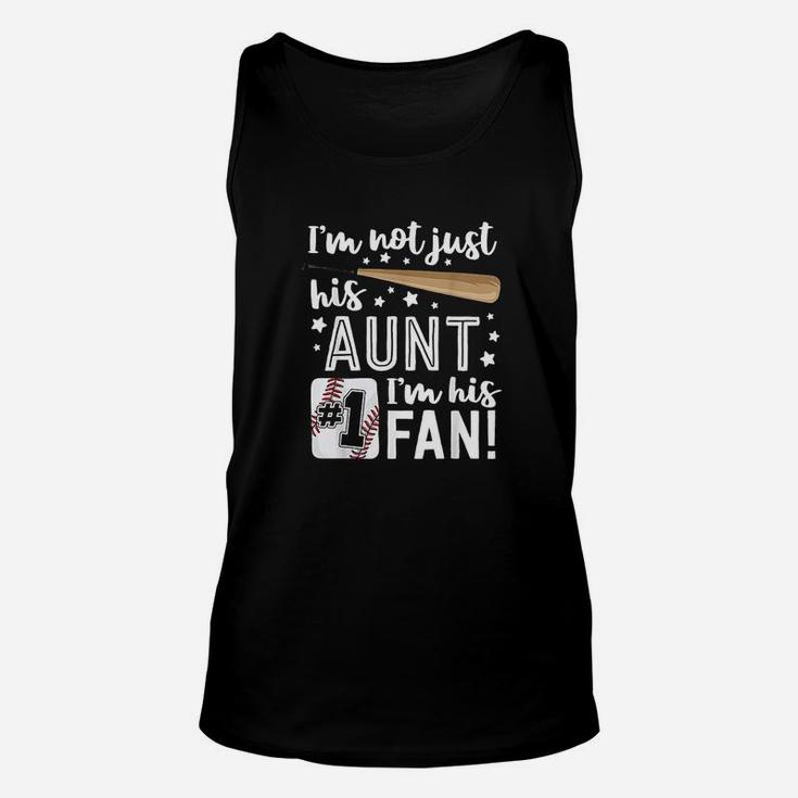 I'm Not Just His Aunt I'm His 1 Fan Family Baseball Auntie Unisex Tank Top